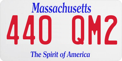 MA license plate 440QM2