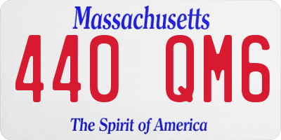 MA license plate 440QM6