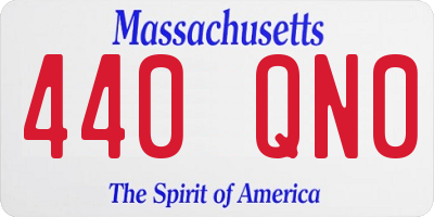 MA license plate 440QN0