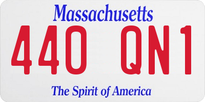 MA license plate 440QN1