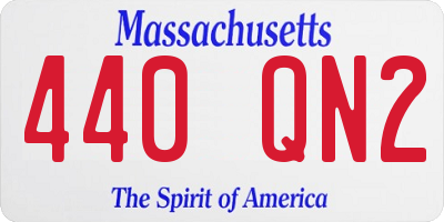 MA license plate 440QN2