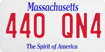 MA license plate 440QN4