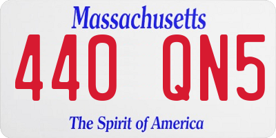 MA license plate 440QN5