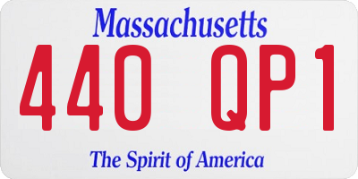 MA license plate 440QP1