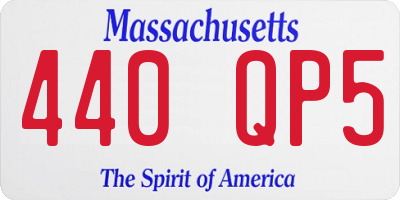 MA license plate 440QP5