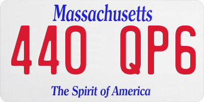 MA license plate 440QP6