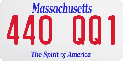 MA license plate 440QQ1
