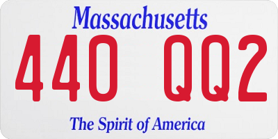 MA license plate 440QQ2