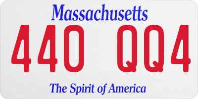 MA license plate 440QQ4
