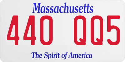 MA license plate 440QQ5
