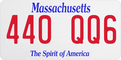 MA license plate 440QQ6