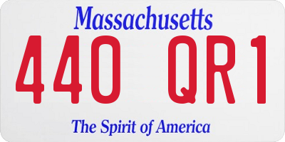 MA license plate 440QR1