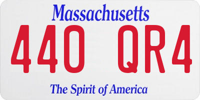 MA license plate 440QR4