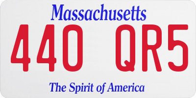 MA license plate 440QR5