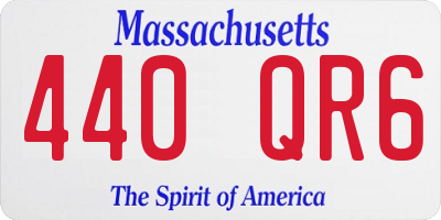 MA license plate 440QR6