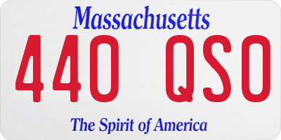 MA license plate 440QS0