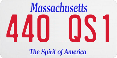MA license plate 440QS1