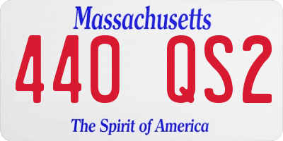 MA license plate 440QS2