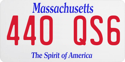 MA license plate 440QS6