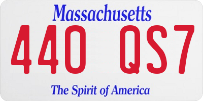 MA license plate 440QS7