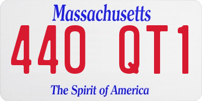MA license plate 440QT1