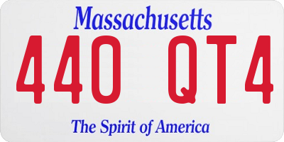 MA license plate 440QT4