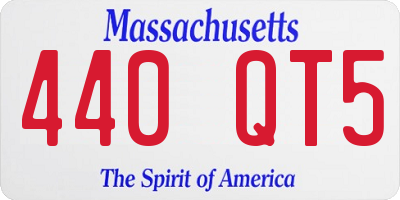 MA license plate 440QT5