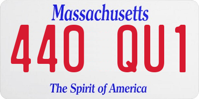 MA license plate 440QU1