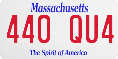 MA license plate 440QU4