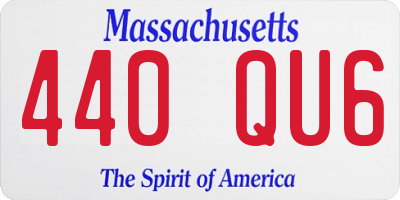 MA license plate 440QU6