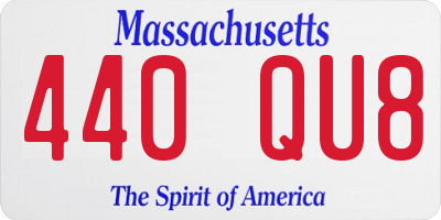 MA license plate 440QU8