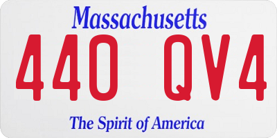 MA license plate 440QV4