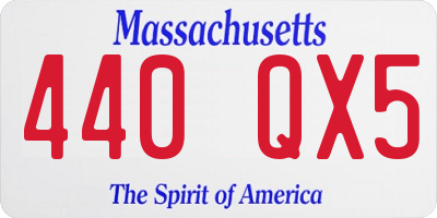 MA license plate 440QX5