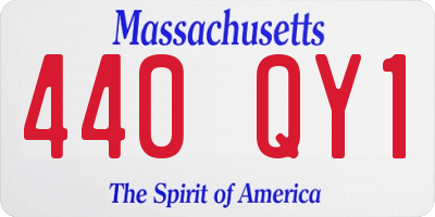 MA license plate 440QY1