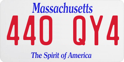 MA license plate 440QY4