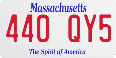 MA license plate 440QY5