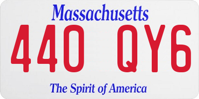 MA license plate 440QY6