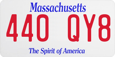 MA license plate 440QY8