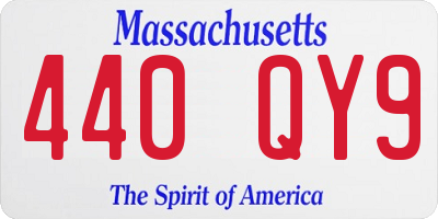 MA license plate 440QY9