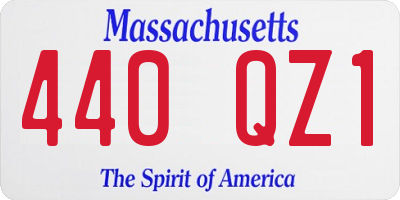 MA license plate 440QZ1