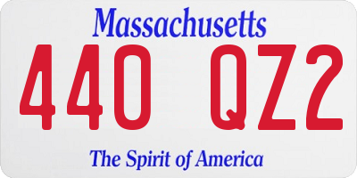 MA license plate 440QZ2