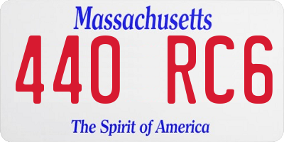 MA license plate 440RC6