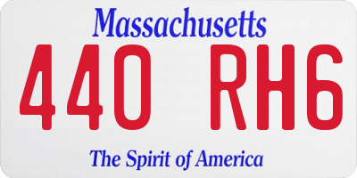 MA license plate 440RH6