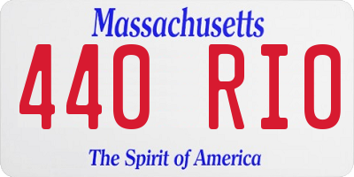 MA license plate 440RI0