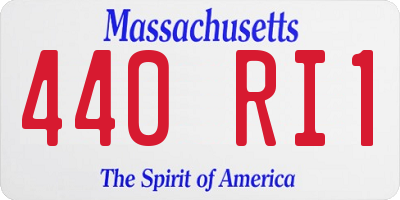 MA license plate 440RI1