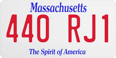 MA license plate 440RJ1