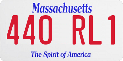 MA license plate 440RL1