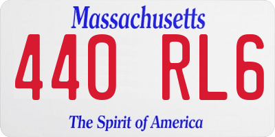MA license plate 440RL6