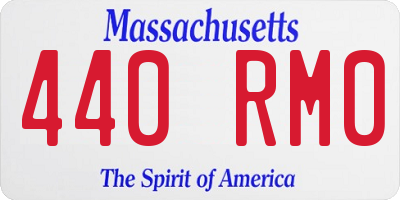 MA license plate 440RM0