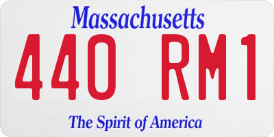 MA license plate 440RM1